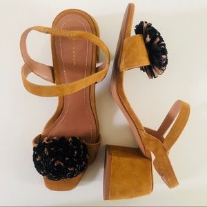Worn once pom pom Zara sandals